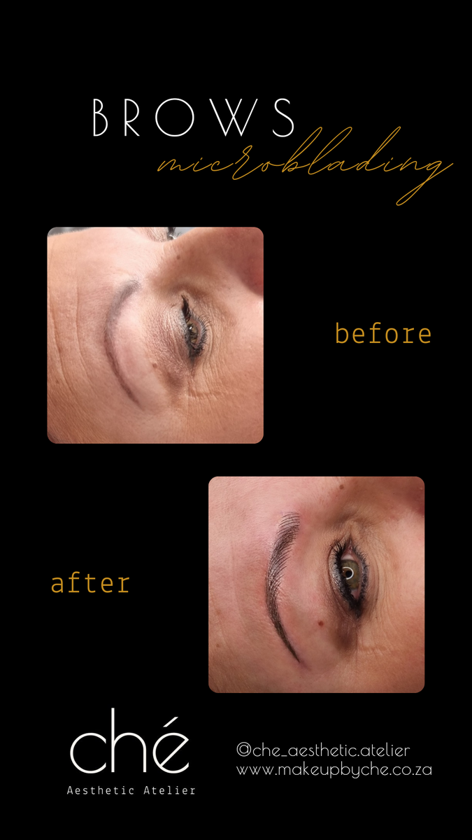 Microblading before and after by Ché Aesthetic Atelier